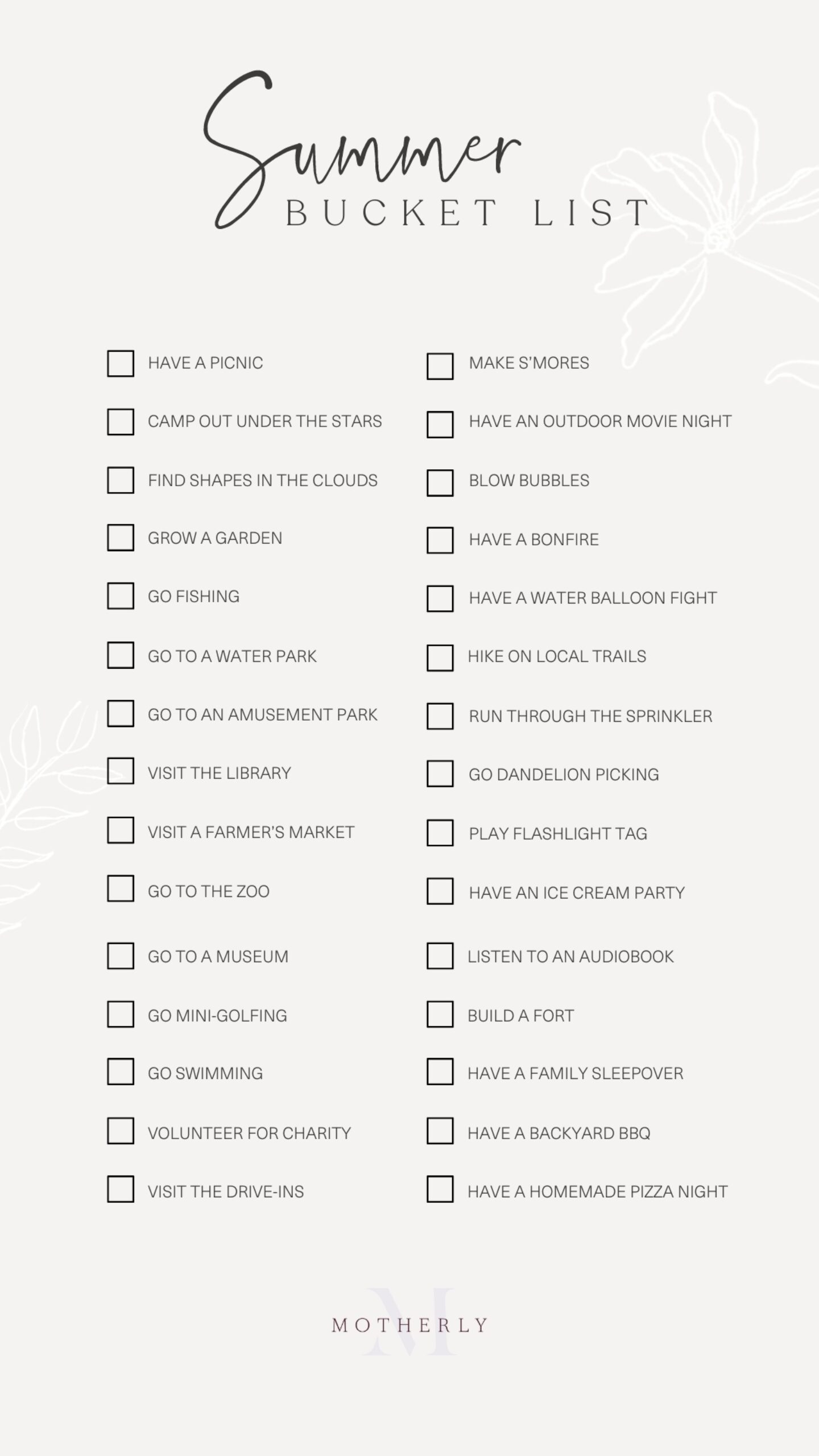 Summer Bucket List Ideas for the Whole Family Motherly