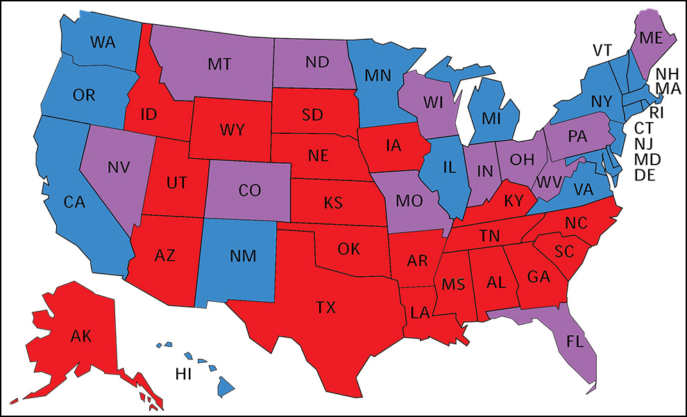 Cartographice Map Of Us Senat There’s a Way for Democrats to Win the “Impossible” Senate Mother Jones