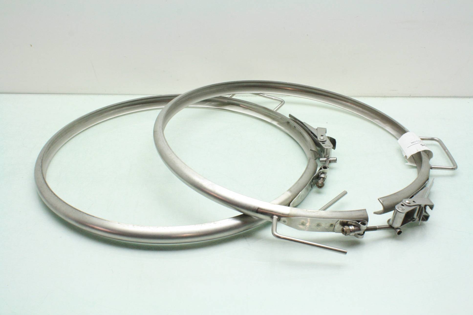 2 New Stainless Steel 13.2 Gallon Drum/Barrel Clamp Rings 645020 17