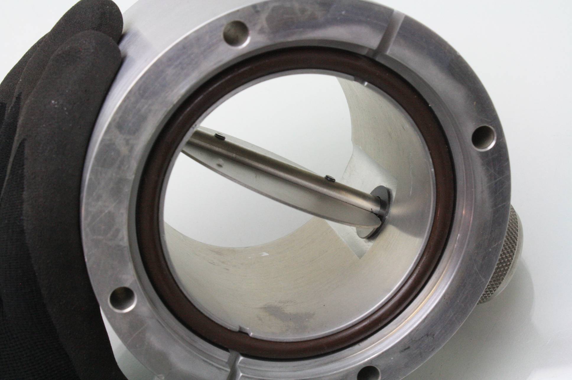 High Vacuum Manual Flow Control Damper / Butterfly Valve Aluminum