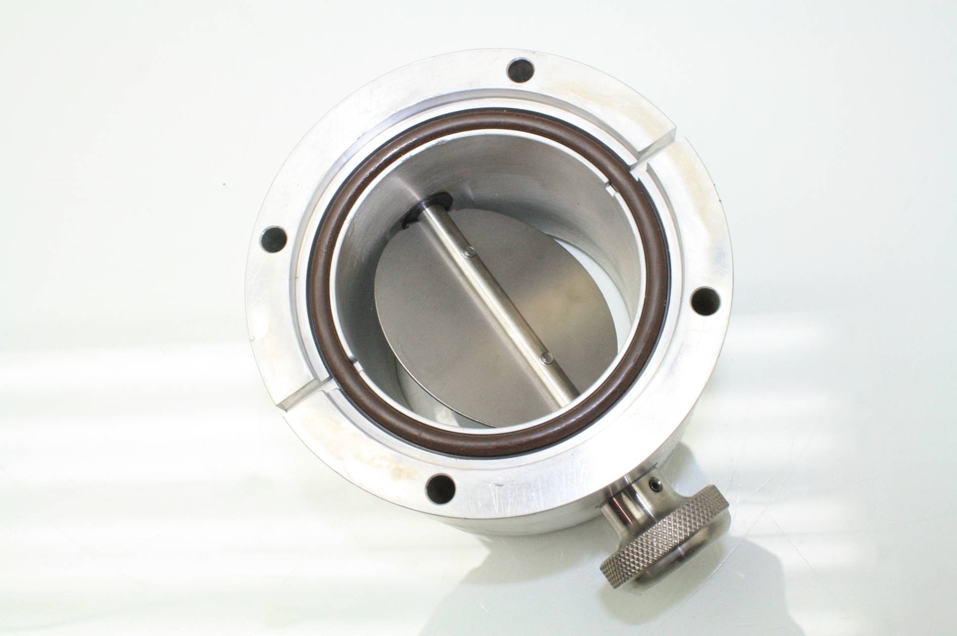 High Vacuum Manual Flow Control Damper / Butterfly Valve Aluminum