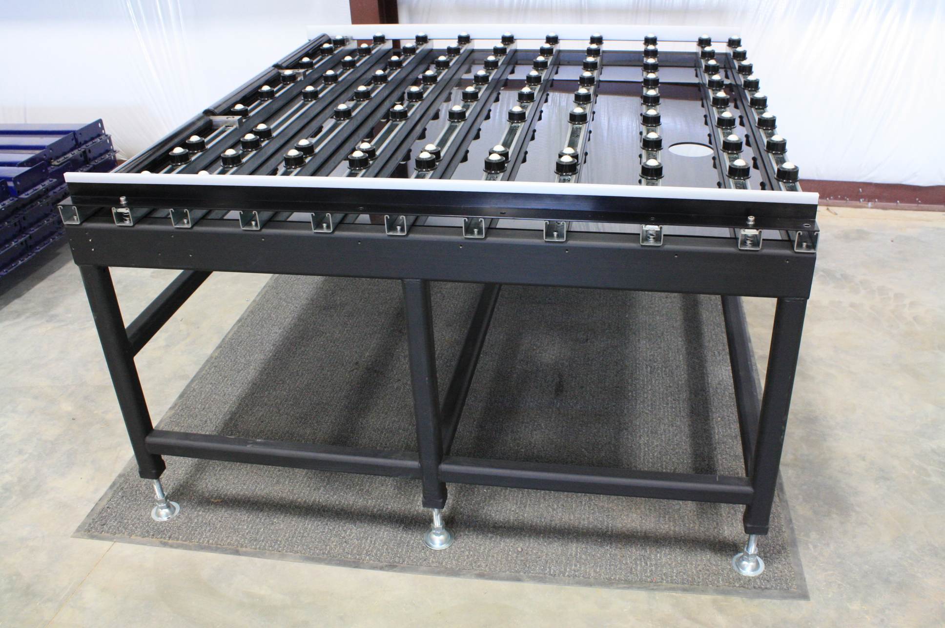 Unistrut 5' x 5' Ball Transfer Conveyor w/ Legs / Adjustable Dimensions