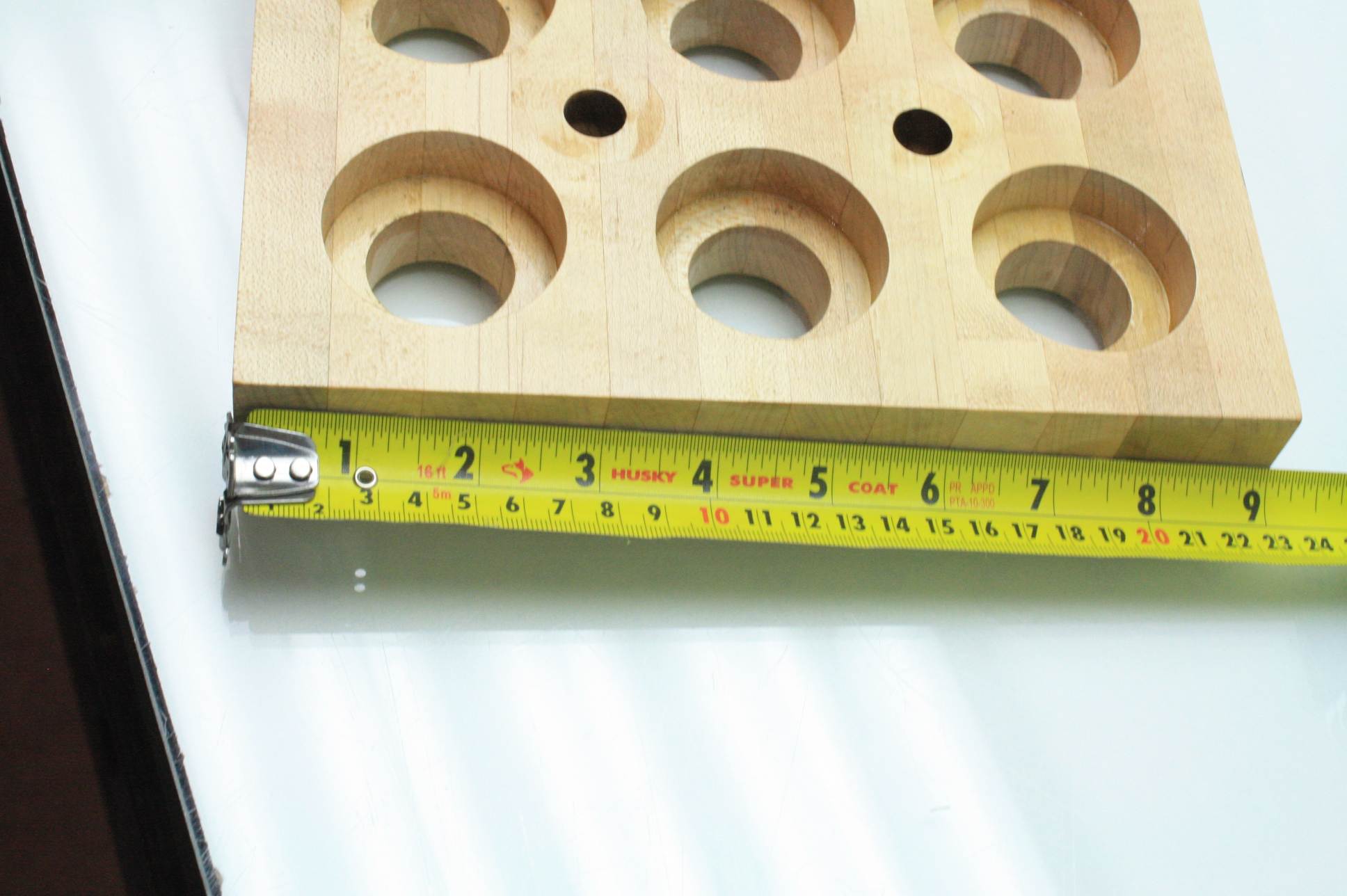Maple Butcher Block CNC Router Tool Holder ISO30 Tools x Cutter Holes