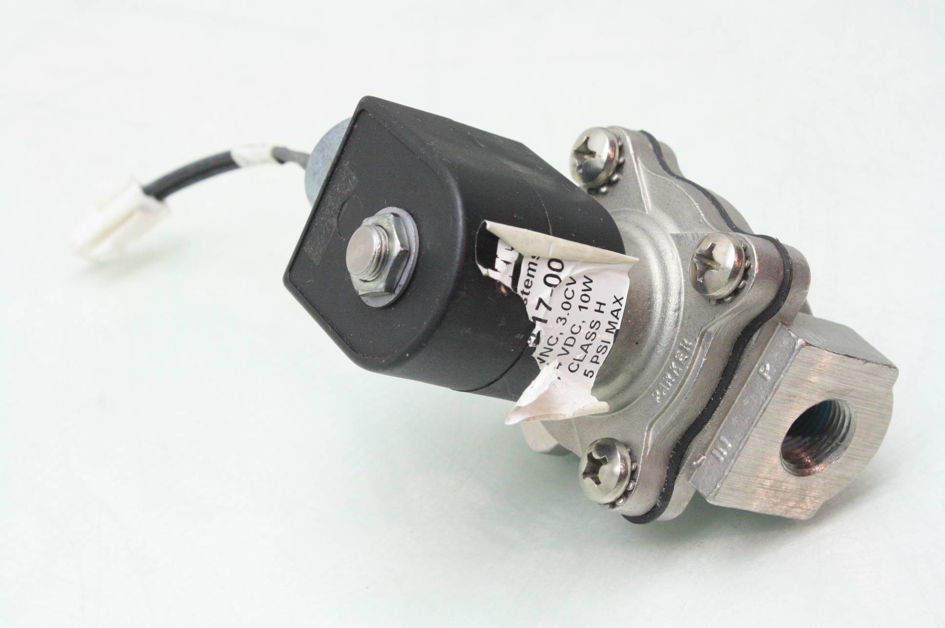 Parker A01117001 Pneumatic Stainless Solenoid Valve 24V DC with 3/8