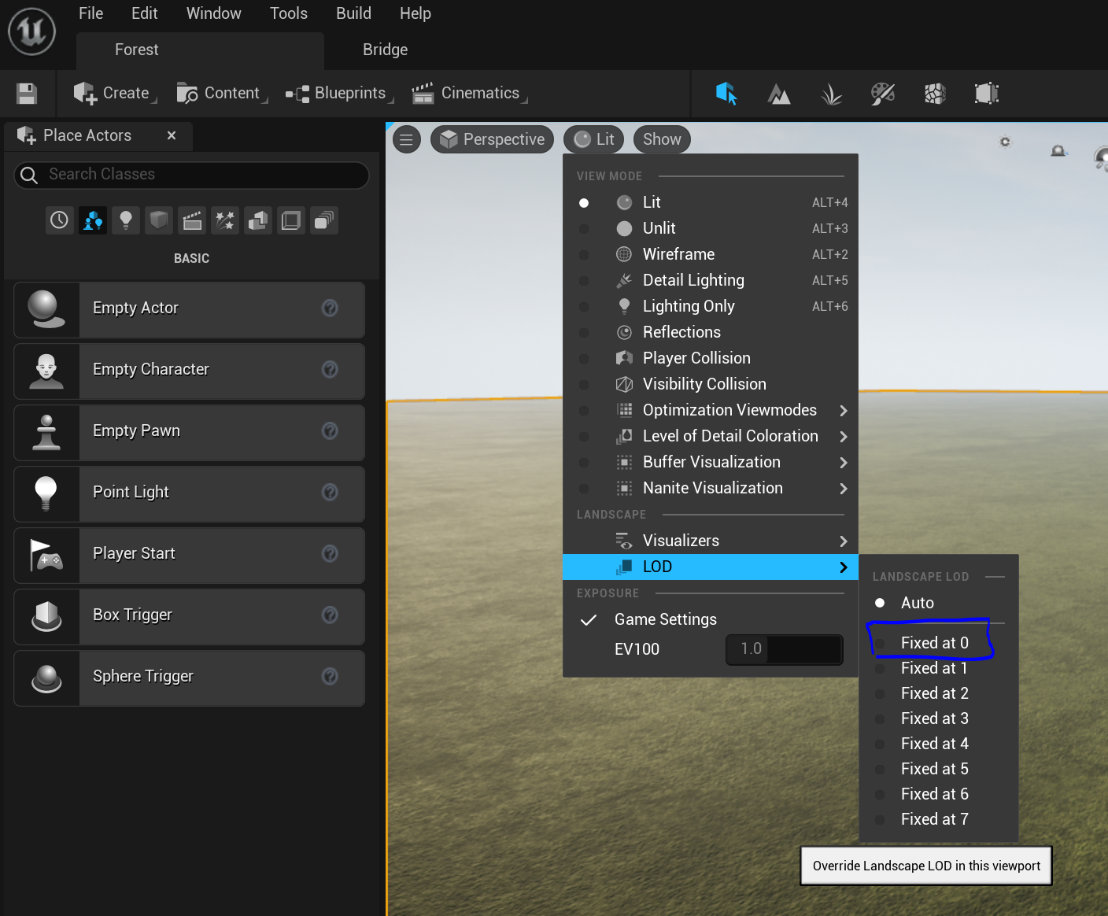 Stop the Landscape from deforming in Unreal Engine Quick Tip 2