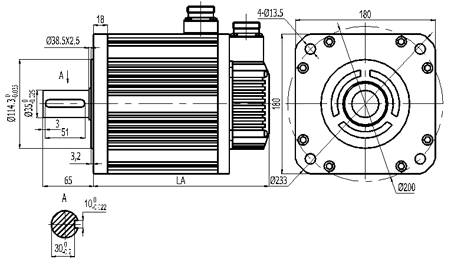 AS180 Series AC Servo Motors, SERVO MOTOR, MotionKing Motors