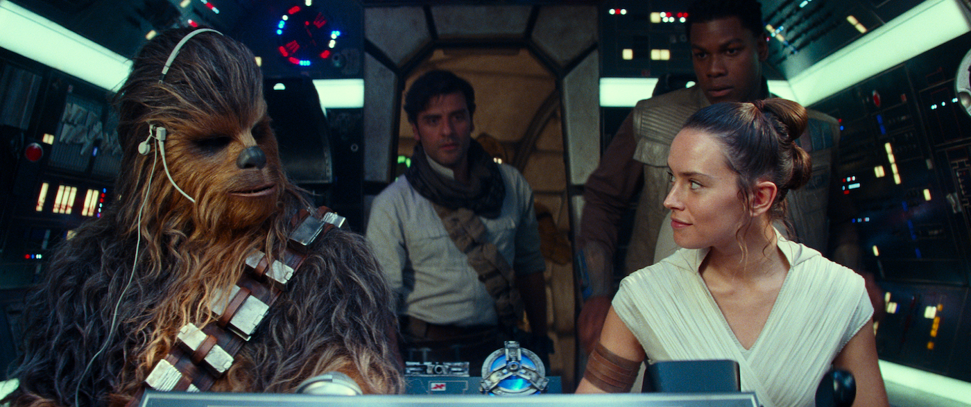 Poe Dameron Flies the Millennium Falcon in new Star Wars Rise of Skywalker Image The Credits