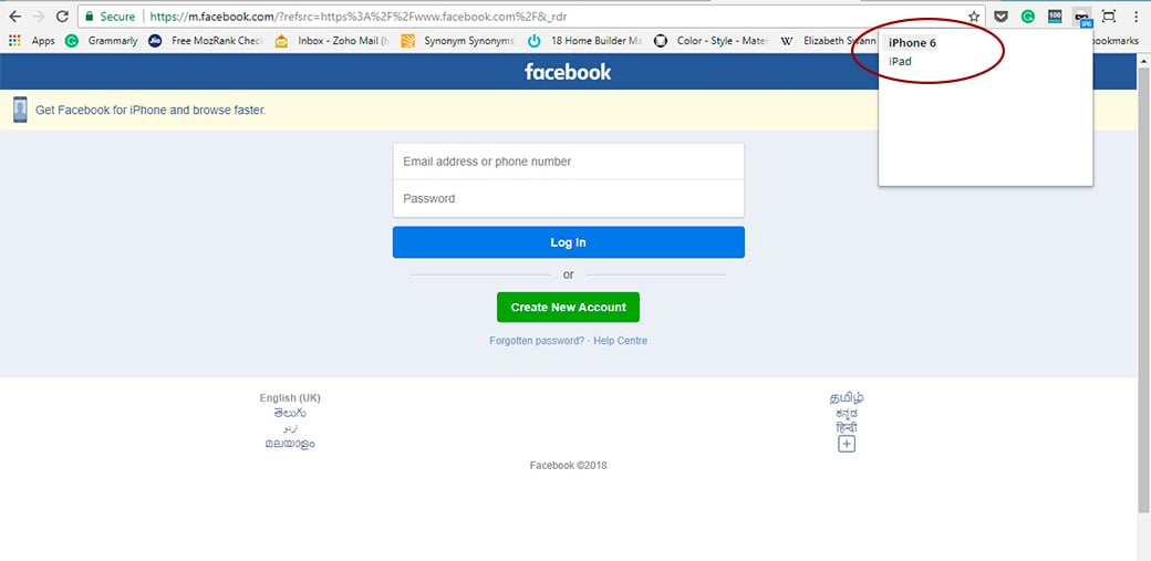 User-Agent Switcher and Manager – Get this Extension.