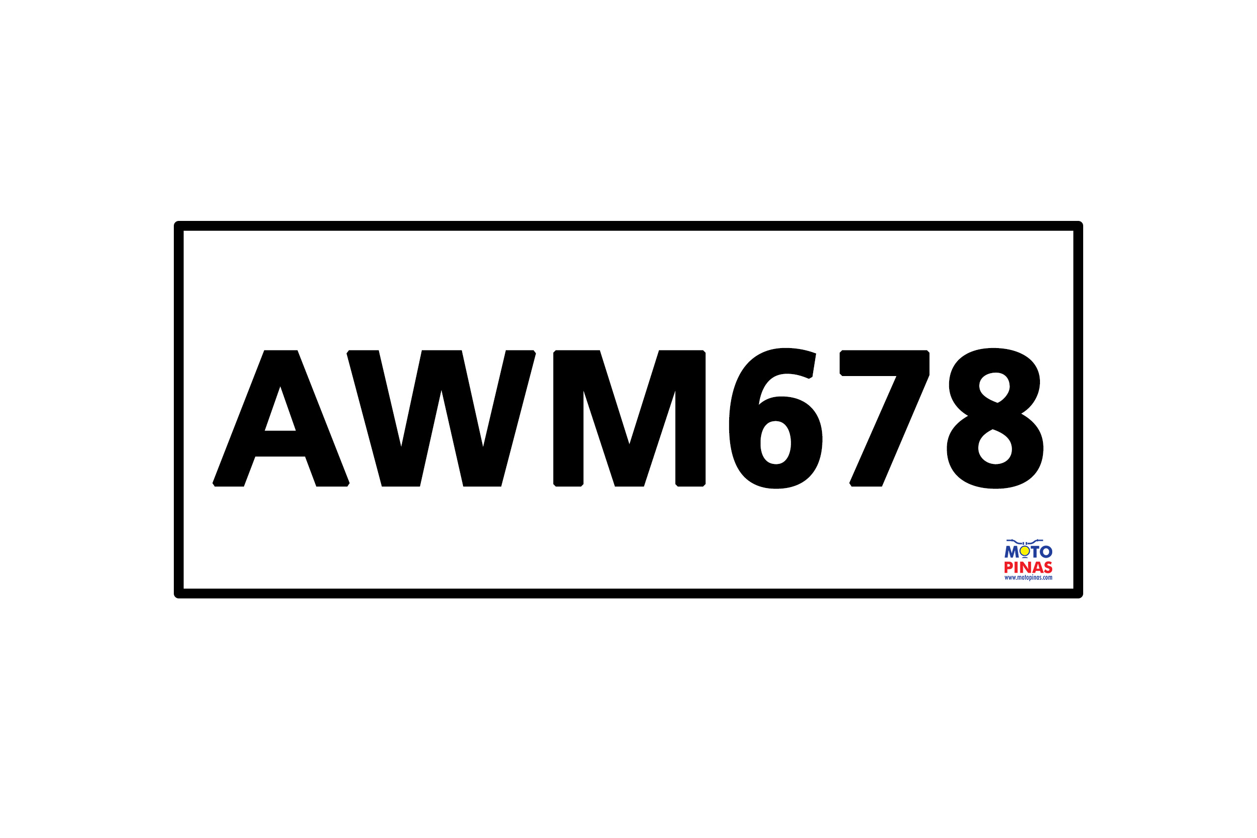This is the final approved design of your motorcycle plates