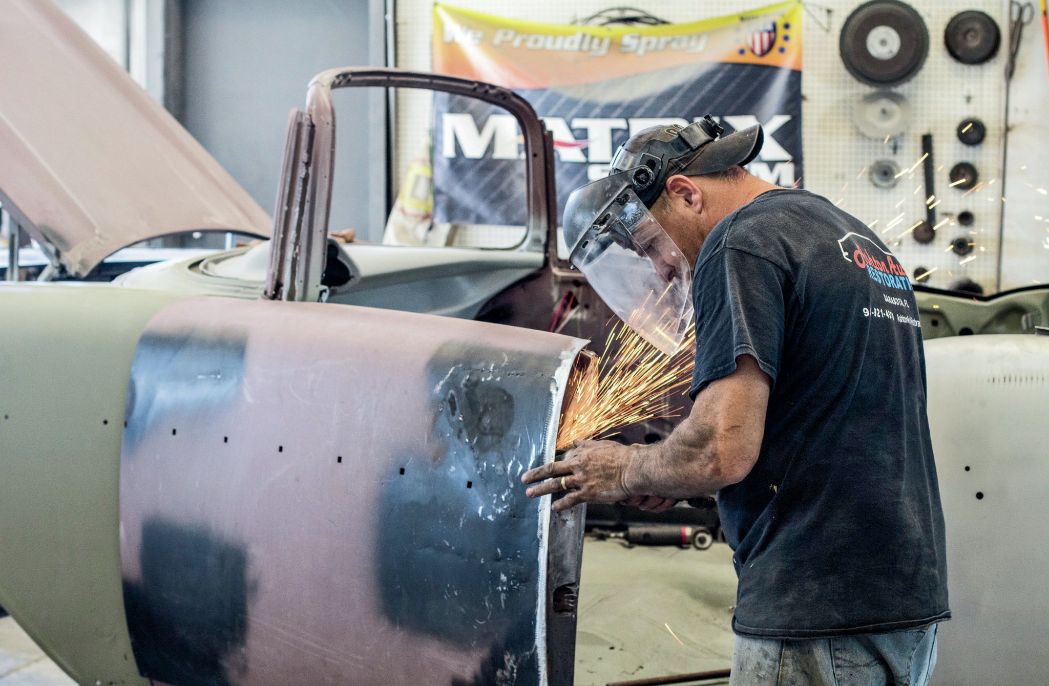March Performance 1957 Chevy Project Shaved Door Handles