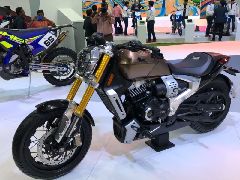 Auto Expo '18 TVS unveils its futuristic Cruiser Bike, the ZEPPELIN