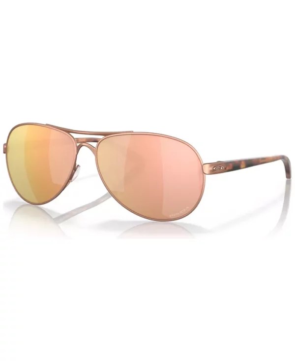 Oakley Feedback Womens Sunglasses Satin Rose Gold w/ Prizm Rose Gold
