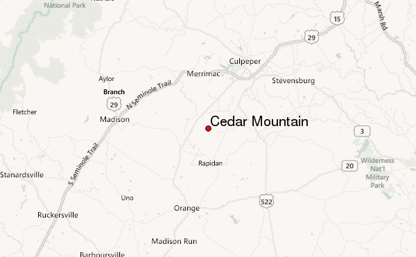 Cedar Mountain Mountain Information