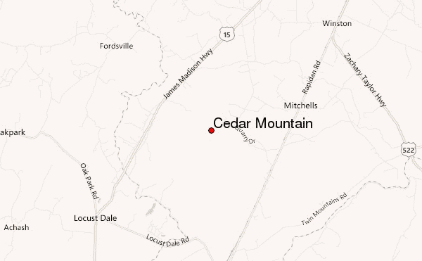 Cedar Mountain Mountain Information