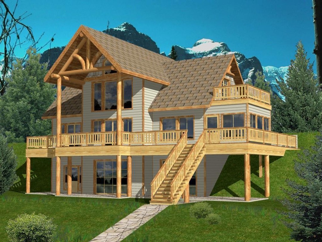 Copper Falls Mountain Home Plans from Mountain House Plans