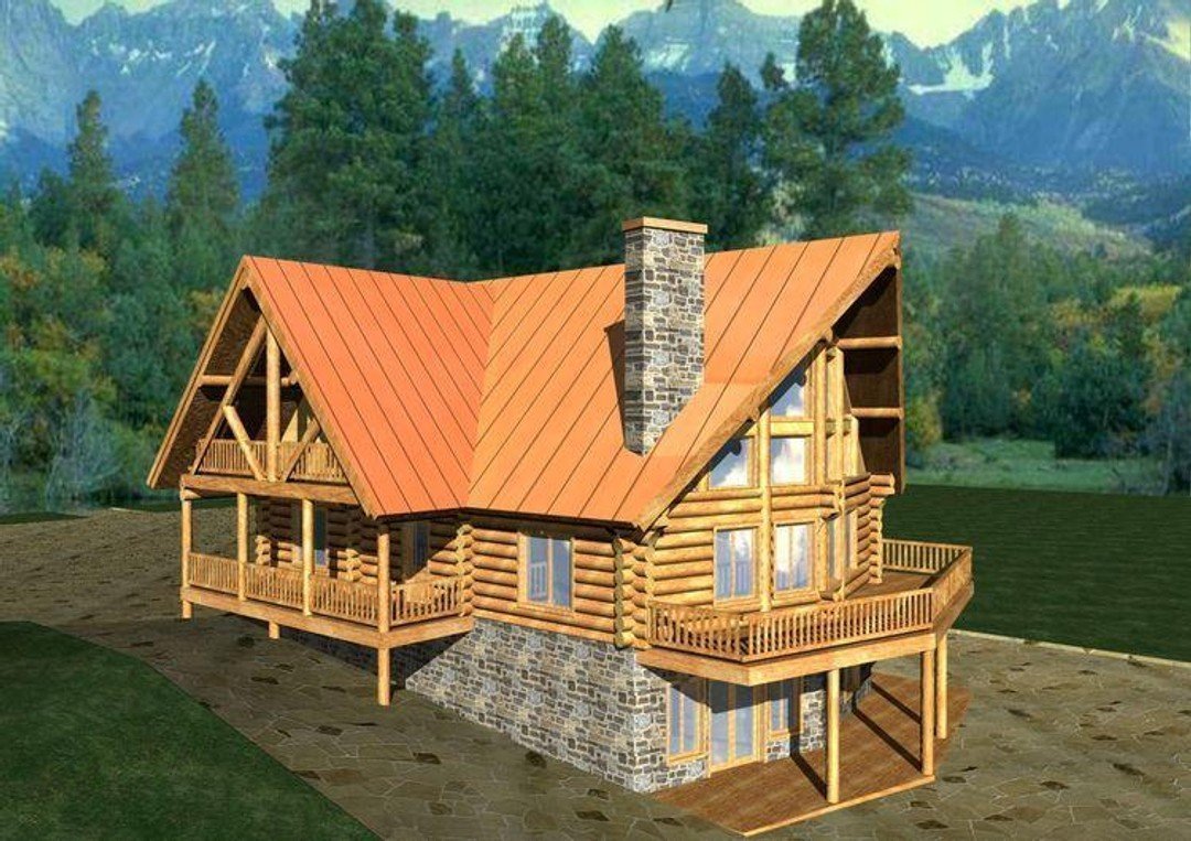 Flat Top Falls Mountain Home Plans from Mountain House Plans