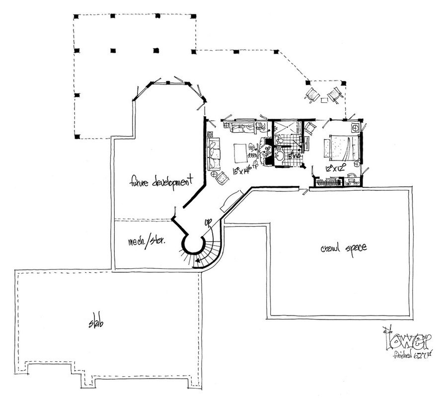 Tower Junction Mountain Home Plans from Mountain House Plans