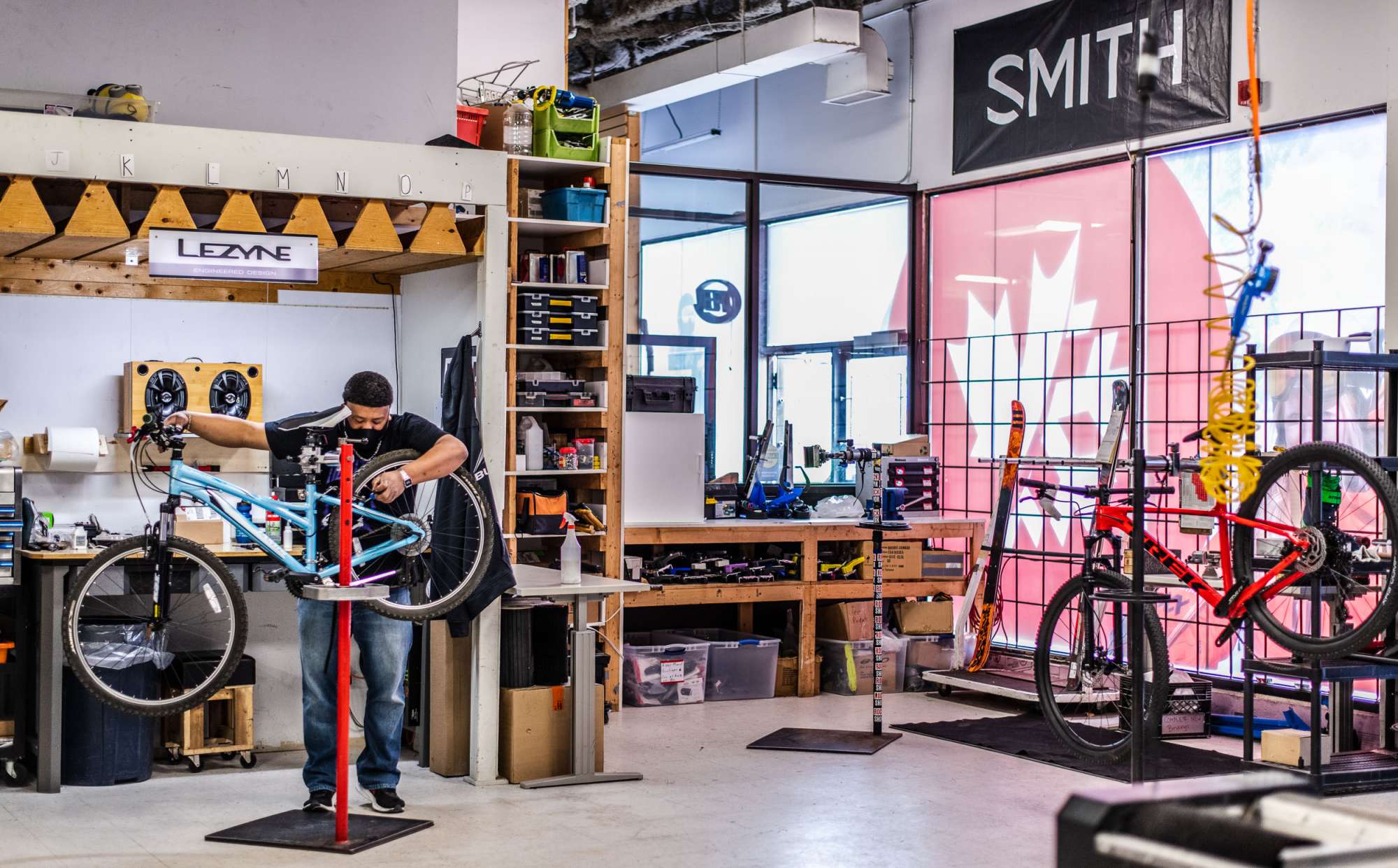 Skiis and Biikes Ready for Summer Rush Mountain Life