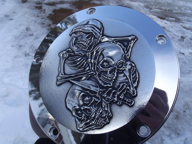 Cast Harley 3D derby covers