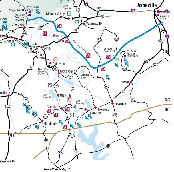 Dillsboro/Blue Ridge Parkway/Waynesville/Cashiers/Waterfalls