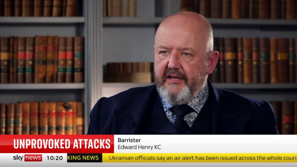 Edward Henry KC appears on Sky News to discuss unprovoked attacks