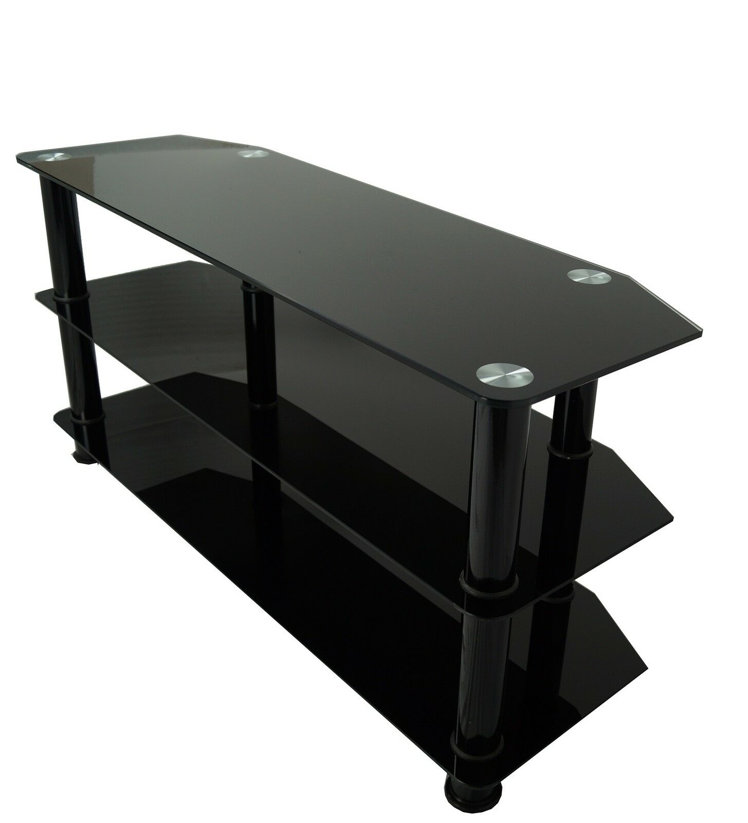 Black Glass TV Stands Modern TV Unit For Televisions 32 to 50 Inch