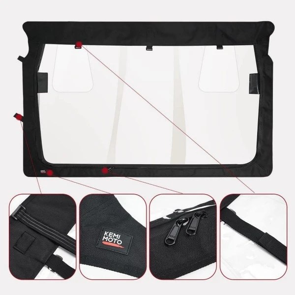 Kemimoto Yamaha Rhino Massimo UTV Rear Windshield Zrp Store