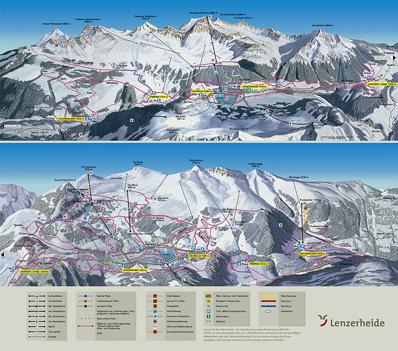 Lenzerheide ski map