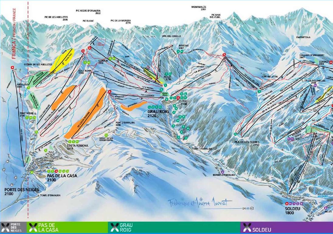 Pain Points De Grandvalira Carte Grandvalira ski map