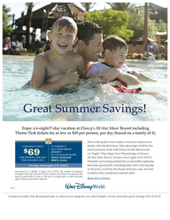 Walt Disney World Summer Savings Mouseketrips