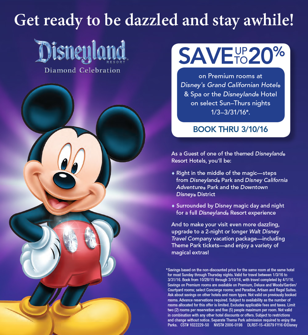 2016 Disneyland Winter Savings Mouseketrips