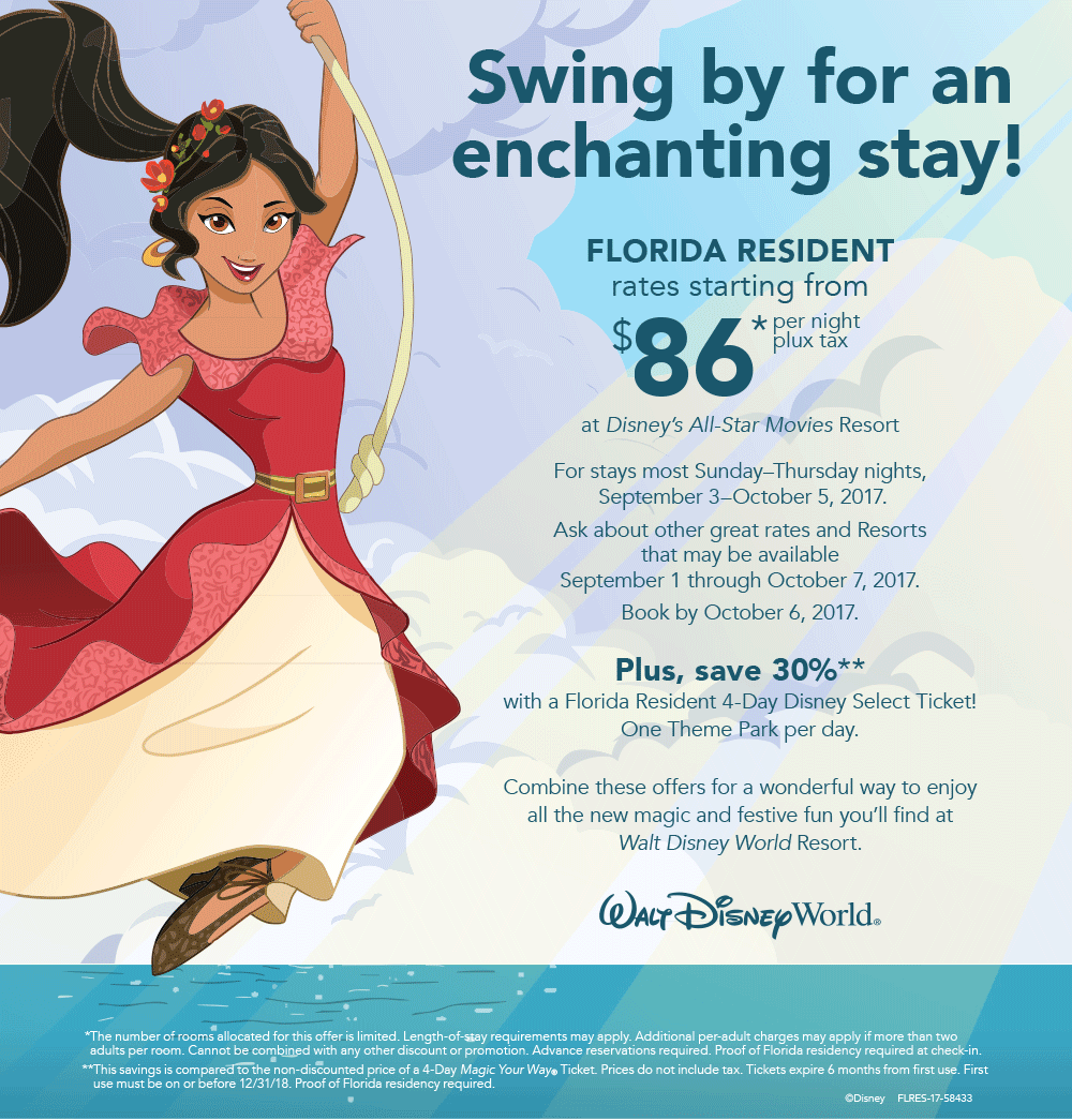 WDW September October 2017 Florida Resident Discount Mouseketrips