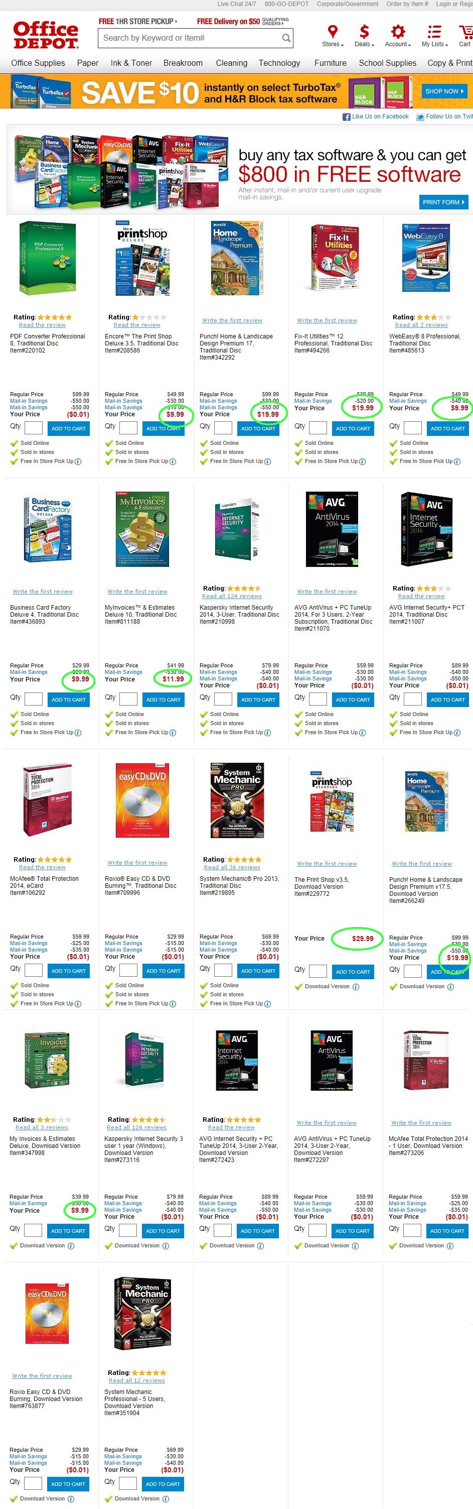 Office Depot Offers 800 of “Free” (?) Software Mouse Print*