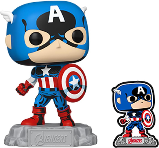Funko Pop! & Pin The Avengers 60th Anniversary Captain America with