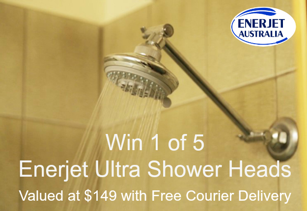 WIN 1 of 5 UltraEfficient Shower Heads from Enerjet Australia