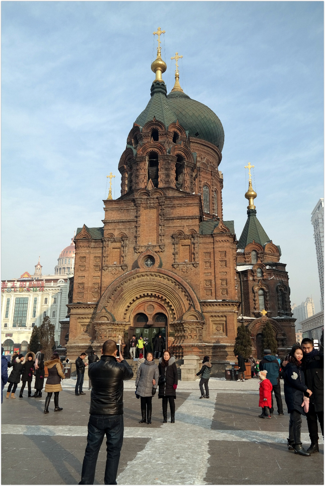 China Harbin Main square - orthodox church