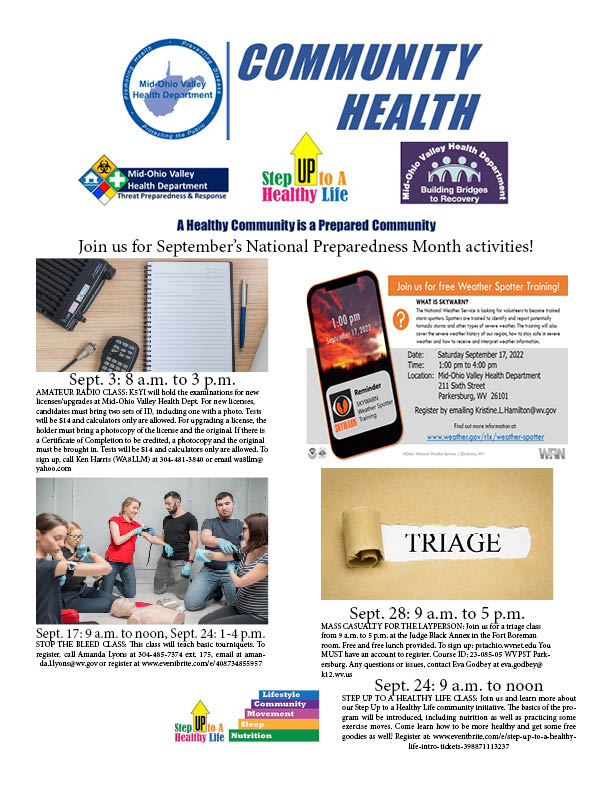 MidOhio Valley Health Department Hosts Month of Preparedness Events