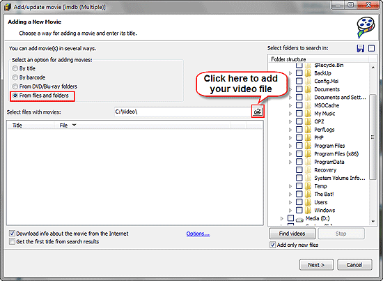 How to add a video file with an extension that is not supported by