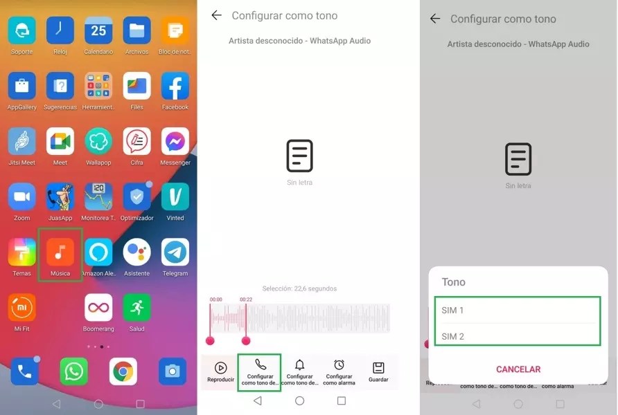 Huawei cómo poner dos tonos de llamadas para DualSIM