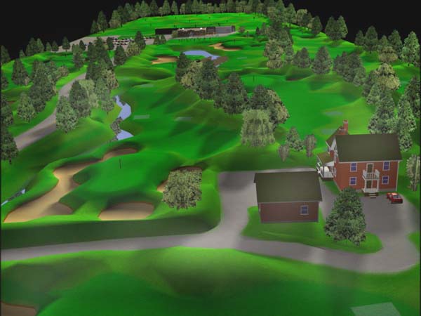 Virtual 3D Golf Course, Computer Models and Animation