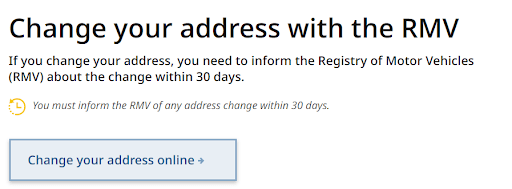 How to notify the Massachusetts DMV of an address change? MovingWaldo
