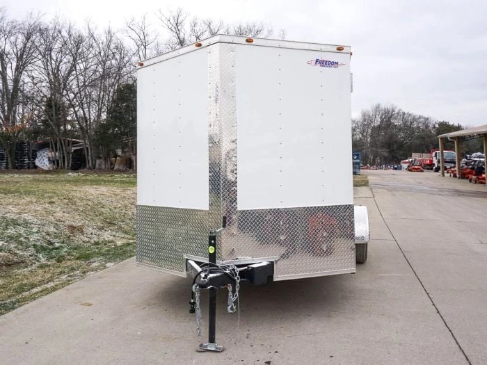 Buy From SLE Enclosed Trailers Enclosed Trailer 7x12 Single Axle 3500lbs VNose W/ Ramp Storage