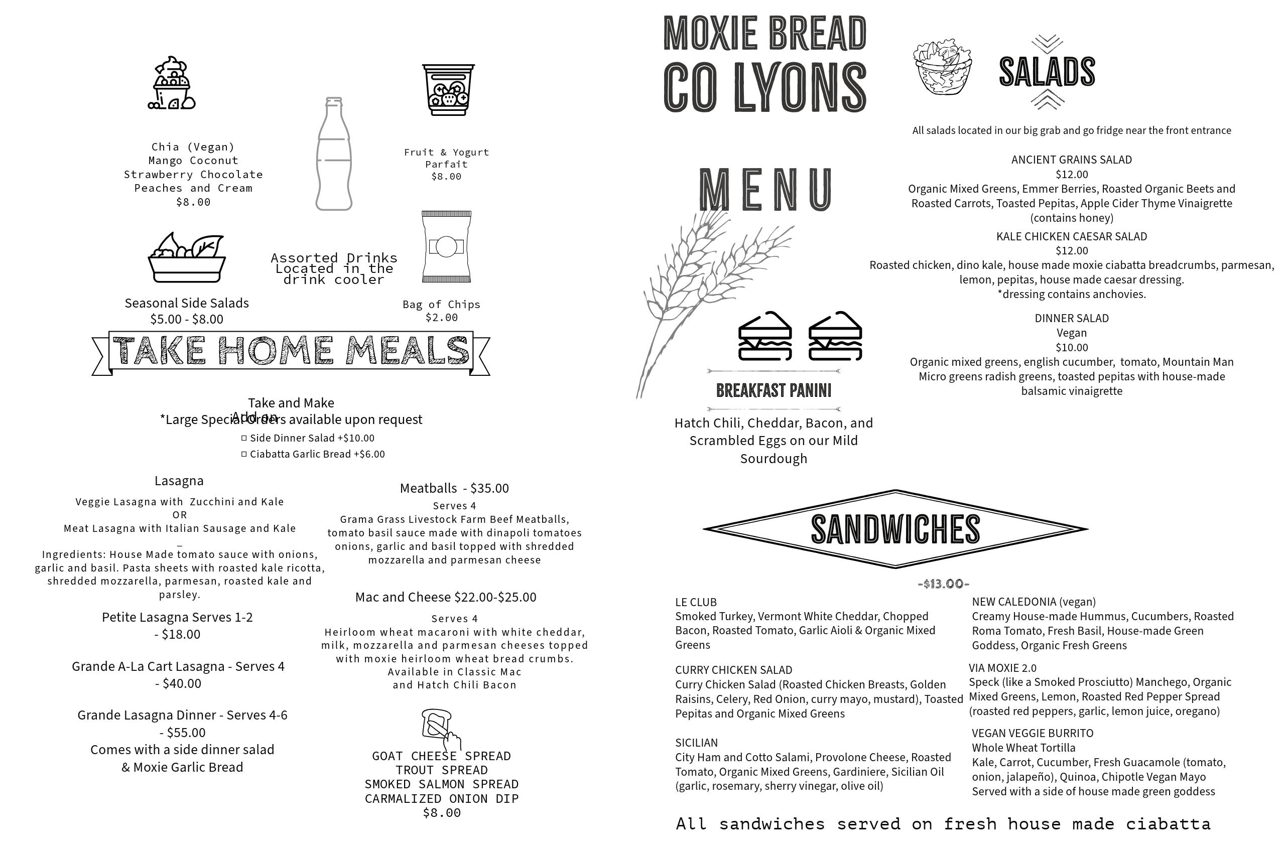 Menus — Moxie Bread Co