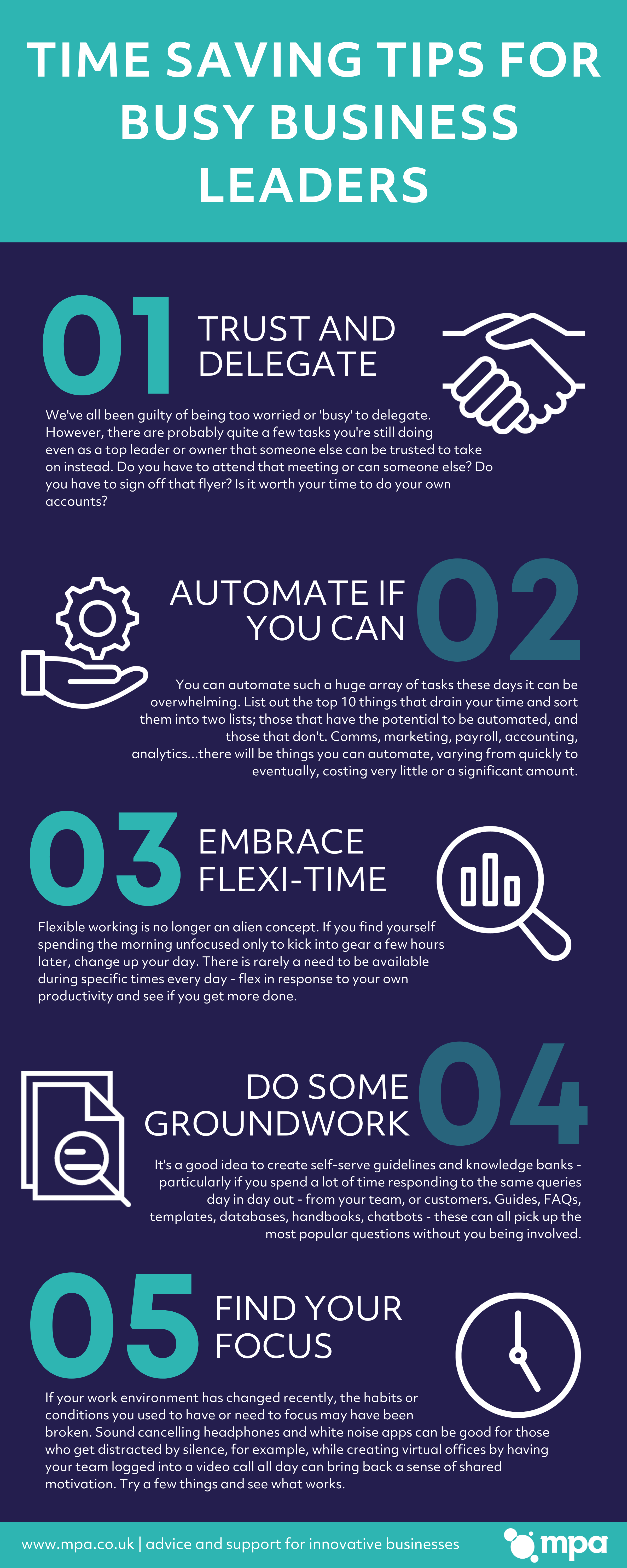 Time saving tips for busy business leaders MPA