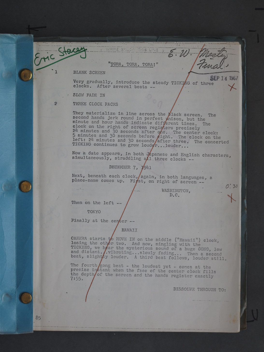 TORA! TORA! TORA! (1970) Original Film Script For Sale