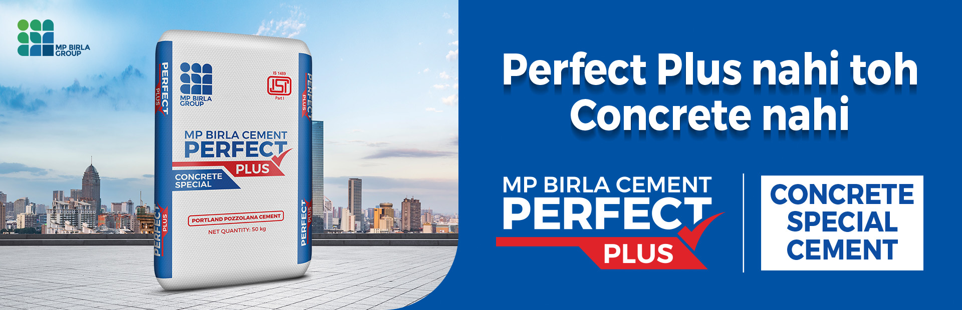 MP Birla Cement Perfect Plus Best cement for roof concrete