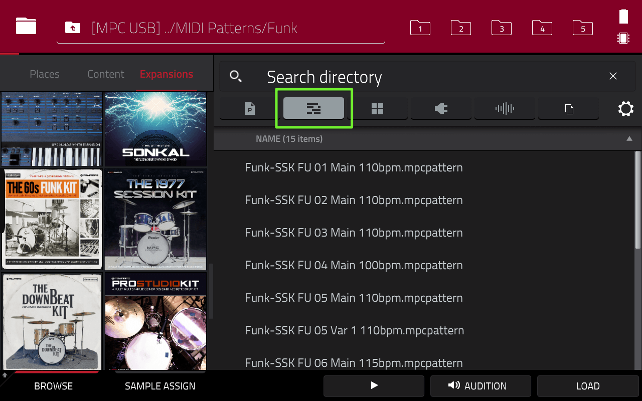 MPC Samples > How to Load and Use MPC MIDI Patterns