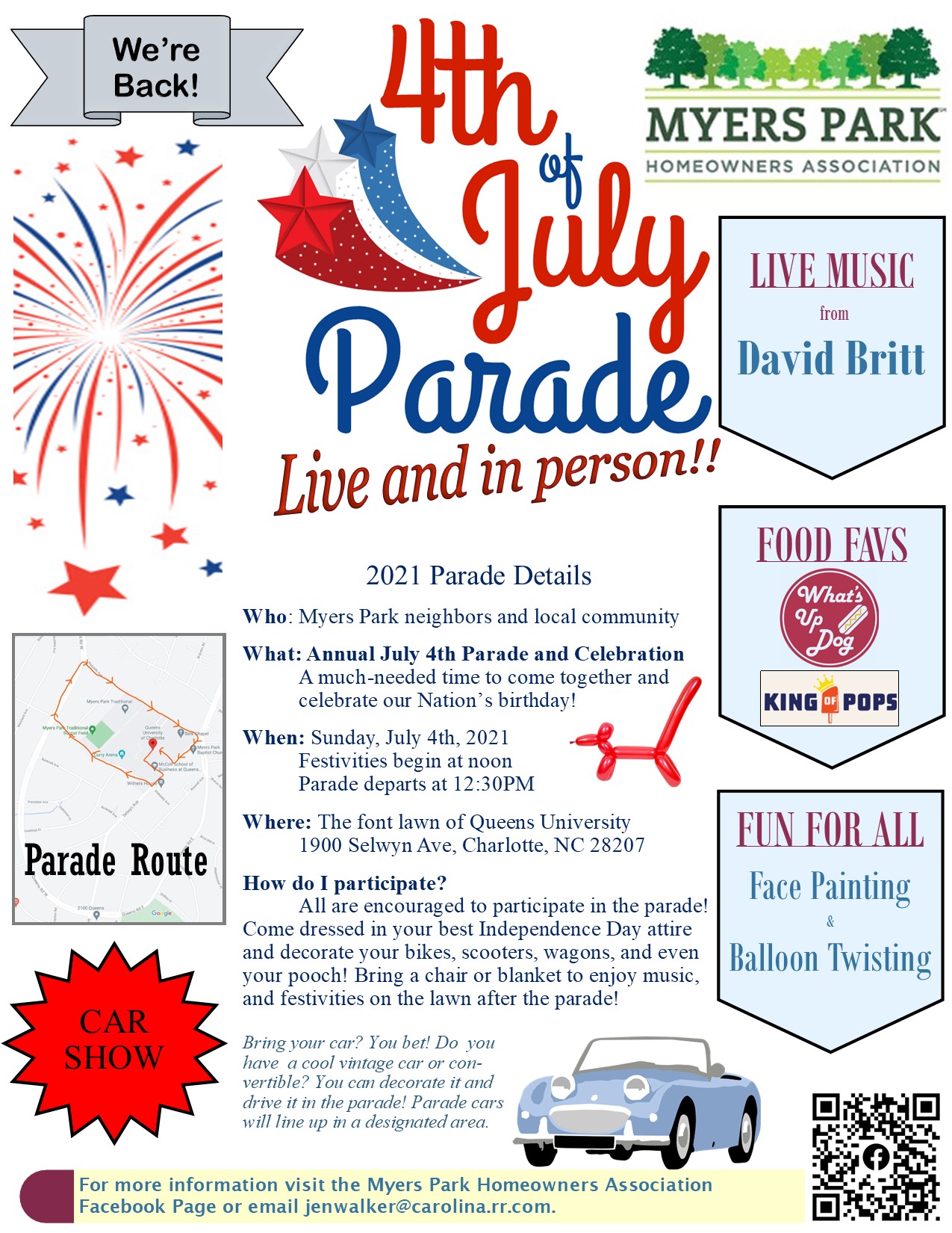 4th of July Parade 2021 Myers Park Homeowners Association
