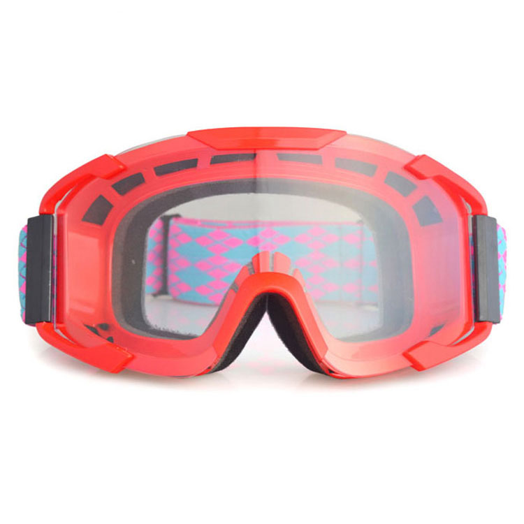 Custom dirt bike goggles anti fog resistance uv cyclindrical Mpmgoggles