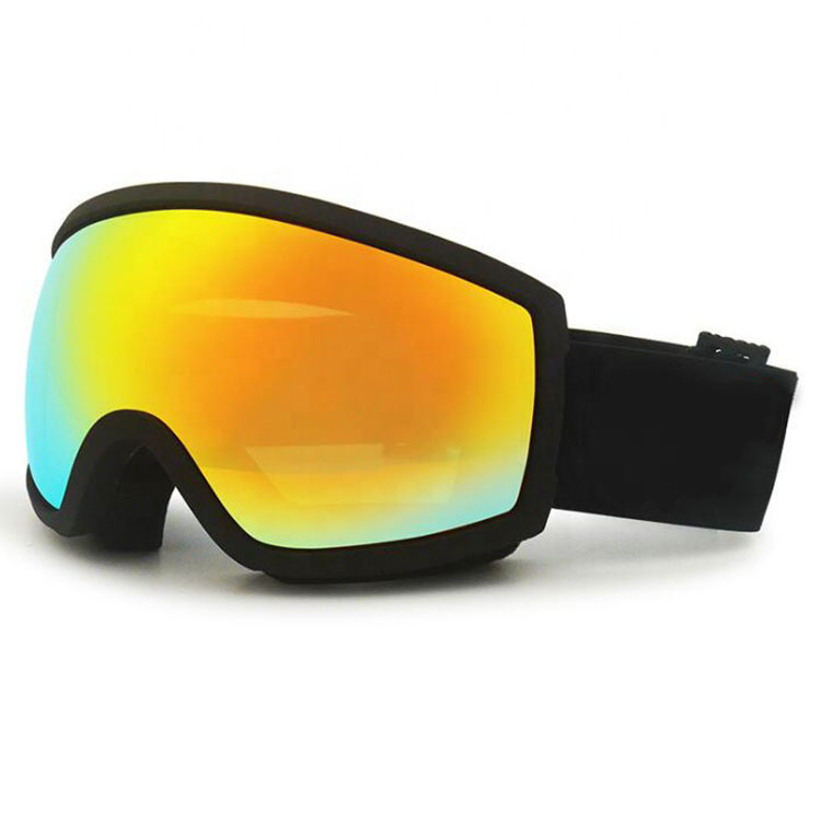 Ski goggles that fit over glasses antifog double layer spherical